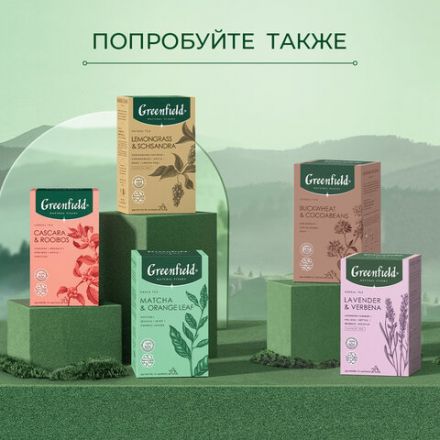Чай GREENFIELD Natural Tisane "Double Mint" травяной, 20 пирамидок по 1,8 г, 1758-08