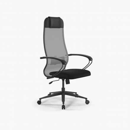 Кресло Sit 10 B1-111K - X2+UMF(X1) /Ub00/Wh00/K1bL(M09.B11.G19.W02) Св.серый-Черный