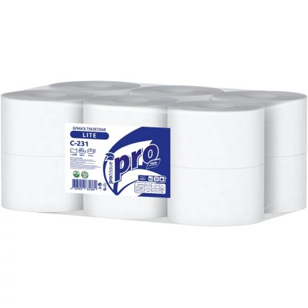 Бумага туалетная д/дисп Protissue 1сл 12рул 200м С231
