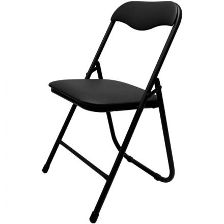 Стул складной КО_ искожа черный РС 04, каркас черный Стул складной КО_ искожа черный РС 04, каркас черный