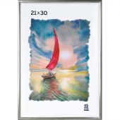 Рамка алюминиевая, 21х30, серебро, PS стекло Рамка алюминиевая, 21х30, серебро, PS стекло