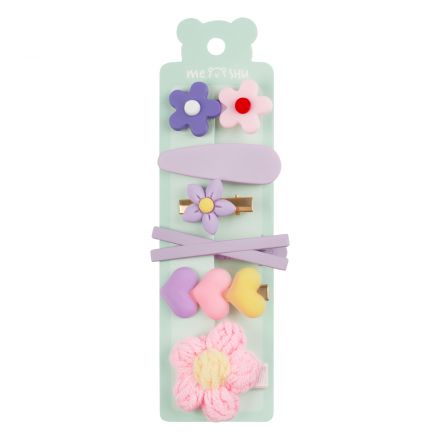 Заколки для волос MESHU, сиреневые, 6шт., европодвес Заколки для волос MESHU, сиреневые, 6шт., европодвес