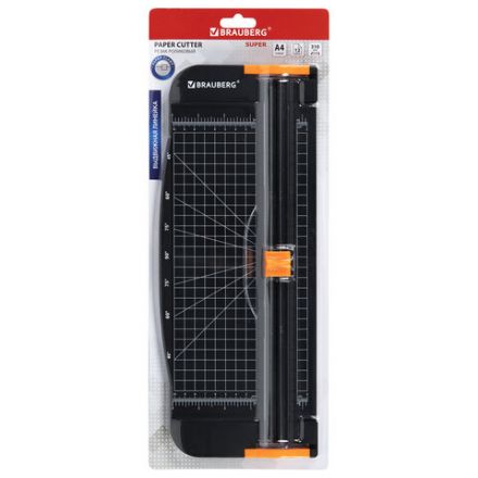 Резак роликовый BRAUBERG SUPER A4, до 12 л., длина реза 310 мм, линейка, А4, 532328 Резак роликовый BRAUBERG SUPER A4, до 12 л., длина реза 310 мм, линейка, А4, 532328