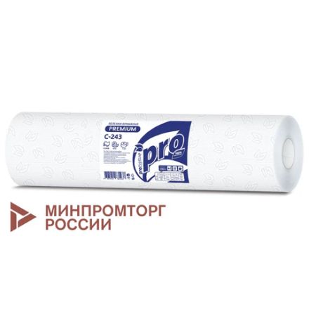 Простыни бумажные рулонные с перфорацией 50 м PROtissue PREMIUM, 2-слойные, 135 листов 37х50 см, С243 Простыни бумажные рулонные с перфорацией 50 м PROtissue PREMIUM, 2-слойные, 135 листов 37х50 см, С243