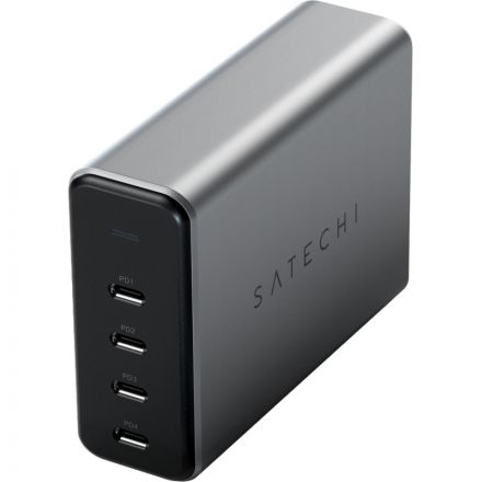Зарядное устройство Satechi 165W USB-C 4-Port PD GaN,сетевое, серый космос