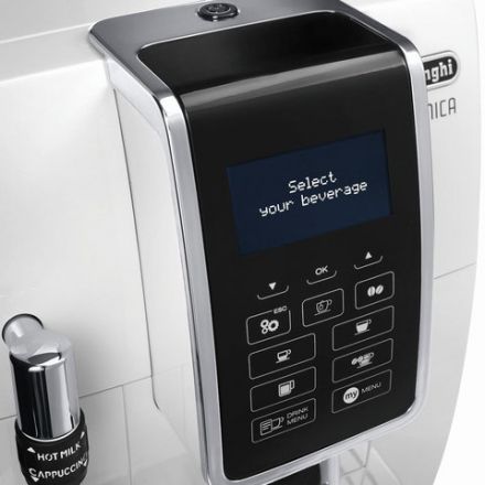 Кофемашина DELONGHI Dinamica ECAM 350.35.W, 1450 Вт, объем 1,8 л, ручной капучинатор, белая Кофемашина DELONGHI Dinamica ECAM 350.35.W, 1450 Вт, объем 1,8 л, ручной капучинатор, белая