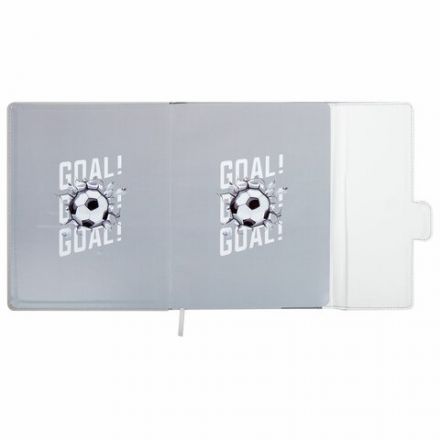 Дневник 1-11 класс 48 л., кожзам (твердая), магнитный клапан, ЮНЛАНДИЯ, "Goal", 106929