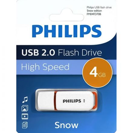 Флеш-память PHILIPS SNOW2.0 4GB, USB 2.0