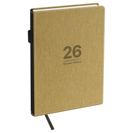 Ежедневник датированный 2026г., А5, 176л., твердый переплет, кожзам, BG "Fillsta. Warm beige", бежевый Ежедневник датированный 2026г., А5, 176л., твердый переплет, кожзам, BG "Fillsta. Warm beige", бежевый
