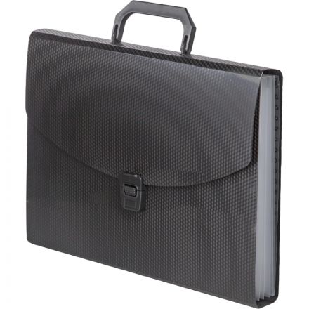 Папка-портфель 6 отдел. A4 пластик 0.7мм черный Папка-портфель 6 отдел. A4 пластик 0.7мм черный