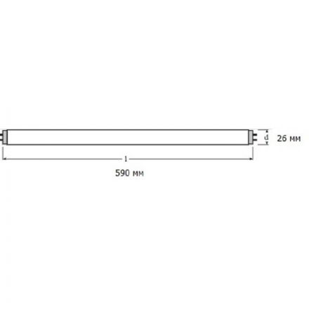Лампа люминесцентная Osram 18 Вт G13 трубчатая 4000 K холодный белый свет (25 штук в упаковке)