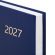 Ежедневник датированный 2027 145х215 мм, А5, STAFF, обложка бумвинил, синий, 117816