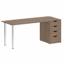 Home Office Стол письменный VR.SP-3-178.4 Дуб аризона/Хром опоры 1780*720*750 Home Office Стол письменный VR.SP-3-178.4 Дуб аризона/Хром опоры 1780*720*750