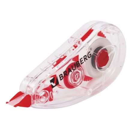 Корректирующая лента BRAUBERG RED POWER, 5 мм х 6 м, корпус прозрачный, механизм перемотки, европодвес, 220641 Корректирующая лента BRAUBERG RED POWER, 5 мм х 6 м, корпус прозрачный, механизм перемотки, европодвес, 220641