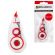 Корректирующая лента BRAUBERG RED POWER, 5 мм х 6 м, корпус прозрачный, механизм перемотки, европодвес, 220641