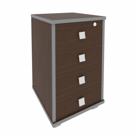 Style Тумба подкатная 4 ящ. с фолдингом Л.ТМ-4F Венге 420*450*714 Style Тумба подкатная 4 ящ. с фолдингом Л.ТМ-4F Венге 420*450*714