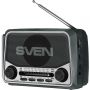 Радиоприемник Sven SRP-150, серый, BT/FM/AM/SW/USB/microSD, фонарь, аккум