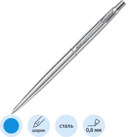 Ручка шариковая Parker Classic SS CT 1,0мм, кнопочн,синяя,9000013838