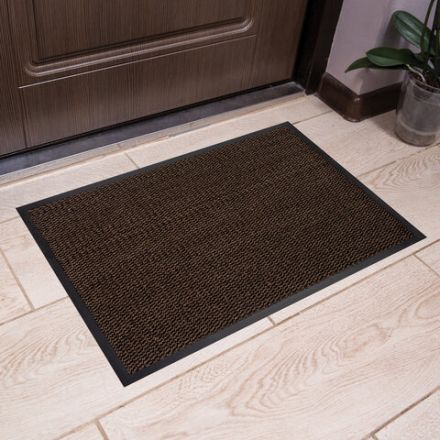 Коврик входной ИЗНОСОСТОЙКИЙ влаговпитывающий 60х90 см, толщина 8 мм, ТАФТИНГ, коричневый, LAIMA EXPERT, 606884