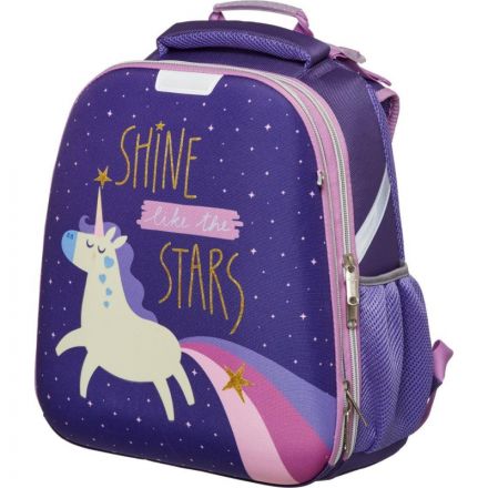 Ранец Basic Единорог Shine меняет цвет, 2 отд., эргоном. Спинка