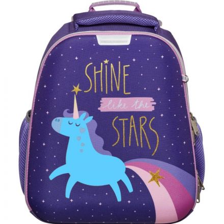 Ранец Basic Единорог Shine меняет цвет, 2 отд., эргоном. Спинка