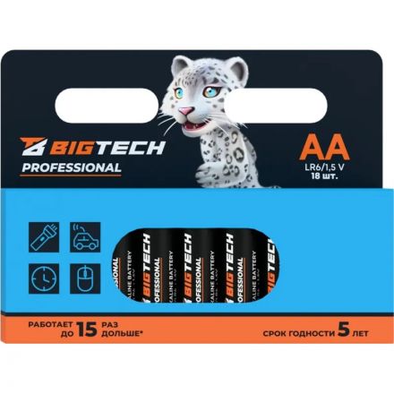 Батарейка BigTech Professional АA/LR6 уп/18шт Батарейка BigTech Professional АA/LR6 уп/18шт