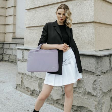 Сумка портфель HEIKKI ULTRA (ХЕЙКИ) с отделением для ноутбука 15,6", Lavender, лавандовая, 28х39х3 см, 272610