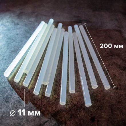 Клеевые стержни, диаметр 11 мм, длина 200 мм, прозрачные, 1 кг (48 штук) BRAUBERG, 671056 Клеевые стержни, диаметр 11 мм, длина 200 мм, прозрачные, 1 кг (48 штук) BRAUBERG, 671056