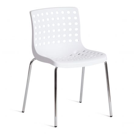 Стул Tetchair SKALBERG (mod. C-084-A) металл/пластик, 46 х 56 х 79 см, White (белый) / Chrome (хром) Стул Tetchair SKALBERG (mod. C-084-A) металл/пластик, 46 х 56 х 79 см, White (белый) / Chrome (хром)
