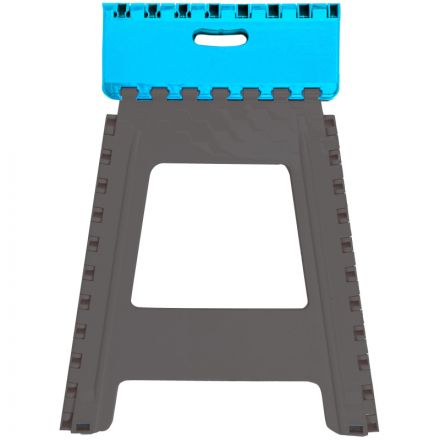 Стремянка -табурет пластик большая складная Color-X серо-голубая