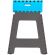 Стремянка -табурет пластик большая складная Color-X серо-голубая