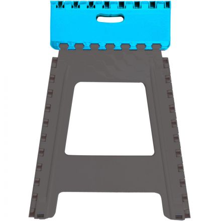 Стремянка -табурет пластик большая складная Color-X серо-голубая