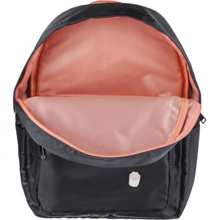 Рюкзак черный эмблема Кошечка