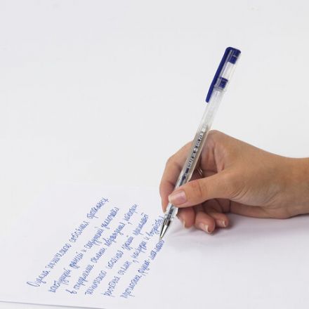 Ручка гелевая STAFF "Basic" GP-789, СИНЯЯ, корпус прозрачный, хромированные детали, узел 0,5 мм, 142788 Ручка гелевая STAFF "Basic" GP-789, СИНЯЯ, корпус прозрачный, хромированные детали, узел 0,5 мм, 142788