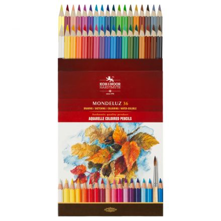 Карандаши акварельные Koh-I-Noor "Mondeluz", 36цв., заточен., картон, европодвес