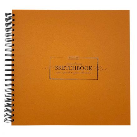 Скетчбук для эскизов Kroyter 295х295,40л,бл.краф140г,спир,обл.тв.Kraft00134
