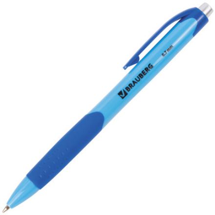 Ручка шариковая автоматическая с грипом BRAUBERG "Juicy", СИНЯЯ, корпус ассорти, узел 0,7 мм, линия письма 0,35 мм, 141546 Ручка шариковая автоматическая с грипом BRAUBERG "Juicy", СИНЯЯ, корпус ассорти, узел 0,7 мм, линия письма 0,35 мм, 141546