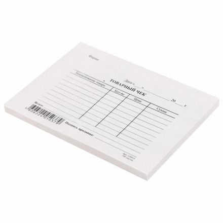 Бланк бухгалтерский типографский "Товарный чек", А6 (97х134 мм), СКЛЕЙКА 100 шт., 130015 Бланк бухгалтерский типографский "Товарный чек", А6 (97х134 мм), СКЛЕЙКА 100 шт., 130015