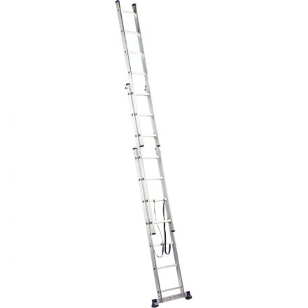 Лестница трехсекционная алюминиевая 3х7 ступеней TOPFORT