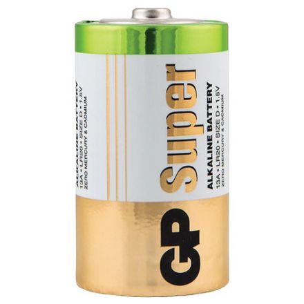 Батарейки КОМПЛЕКТ 2 шт., GP Super G-Tech, D (LR20, 13А), алкалиновые, в пленке, 13A-OS2 Батарейки КОМПЛЕКТ 2 шт., GP Super G-Tech, D (LR20, 13А), алкалиновые, в пленке, 13A-OS2