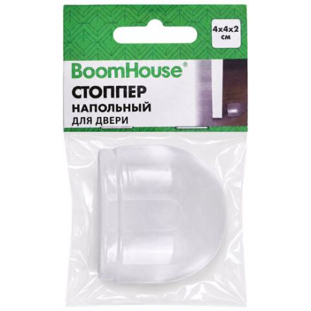 Стоппер напольный прозрачный, ограничитель для двери 1 шт., BOOMHOUSE (БУМХАУС), 701843