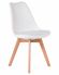 Стул обеденный DOBRIN JERRY SOFT, ножки светлый бук, цвет сиденья белый (W-02) Стул обеденный DOBRIN JERRY SOFT, ножки светлый бук, цвет сиденья белый (W-02)