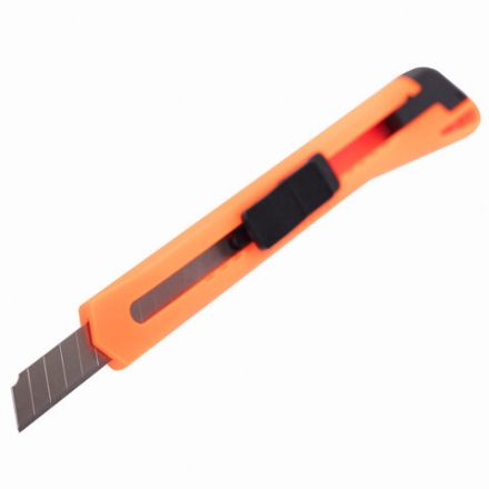 Нож канцелярский 9 мм BRAUBERG "Classic", фиксатор, корпус ассорти, упаковка с европодвесом, 230914