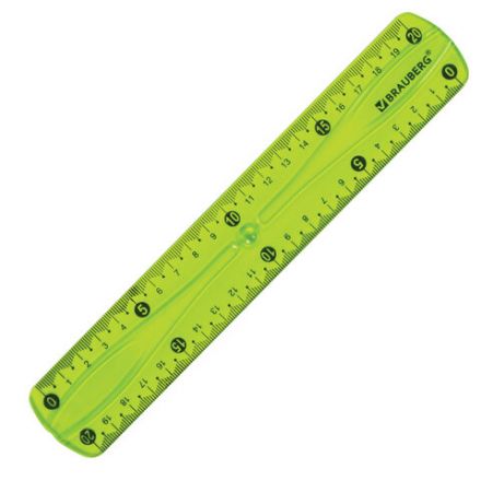 Линейка 20 см гибкая BRAUBERG "FLEX", пластиковая, ассорти, европодвес, 210674 Линейка 20 см гибкая BRAUBERG "FLEX", пластиковая, ассорти, европодвес, 210674