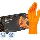 Перчатки одноразовые нитрил POWERGRIP ORANGE цв.оранжевый (25пар/уп)р.L