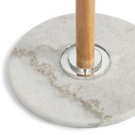 Вешалка Himawari (mod. GH-8014) дерево/хром/мрамор, White (Белый) / Natural (натуральный), 37x37x175см Вешалка Himawari (mod. GH-8014) дерево/хром/мрамор, White (Белый) / Natural (натуральный), 37x37x175см