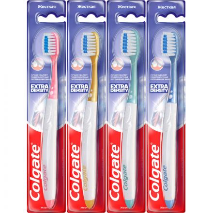 Зубная щетка COLGATE Extra Density жесткая цвет в ассортименте