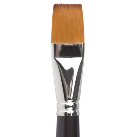 Кисть художественная профессиональная BRAUBERG ART CLASSIC, синтетика мягкая под колонок, плоская, № 24, короткая ручка, 200707 Кисть художественная профессиональная BRAUBERG ART CLASSIC, синтетика мягкая под колонок, плоская, № 24, короткая ручка, 200707