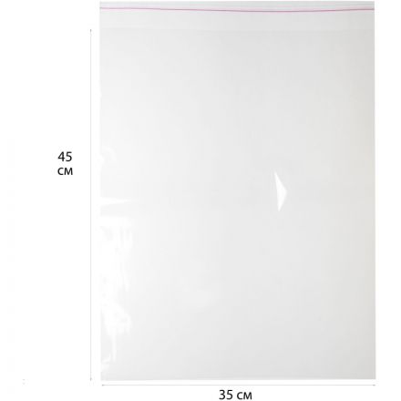 Пакет БОПП 350ммx450мм+40мм клапан со скотчем x35 мкм , 100 шт/уп Пакет БОПП 350ммx450мм+40мм клапан со скотчем x35 мкм , 100 шт/уп