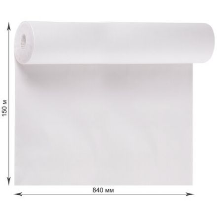 Бумага для творчества и упаковки, газетная, рулон 840 мм х 150 м, 45 г/м2, BRAUBERG, 665566